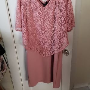 Bodycon Dress with Attached Overlay